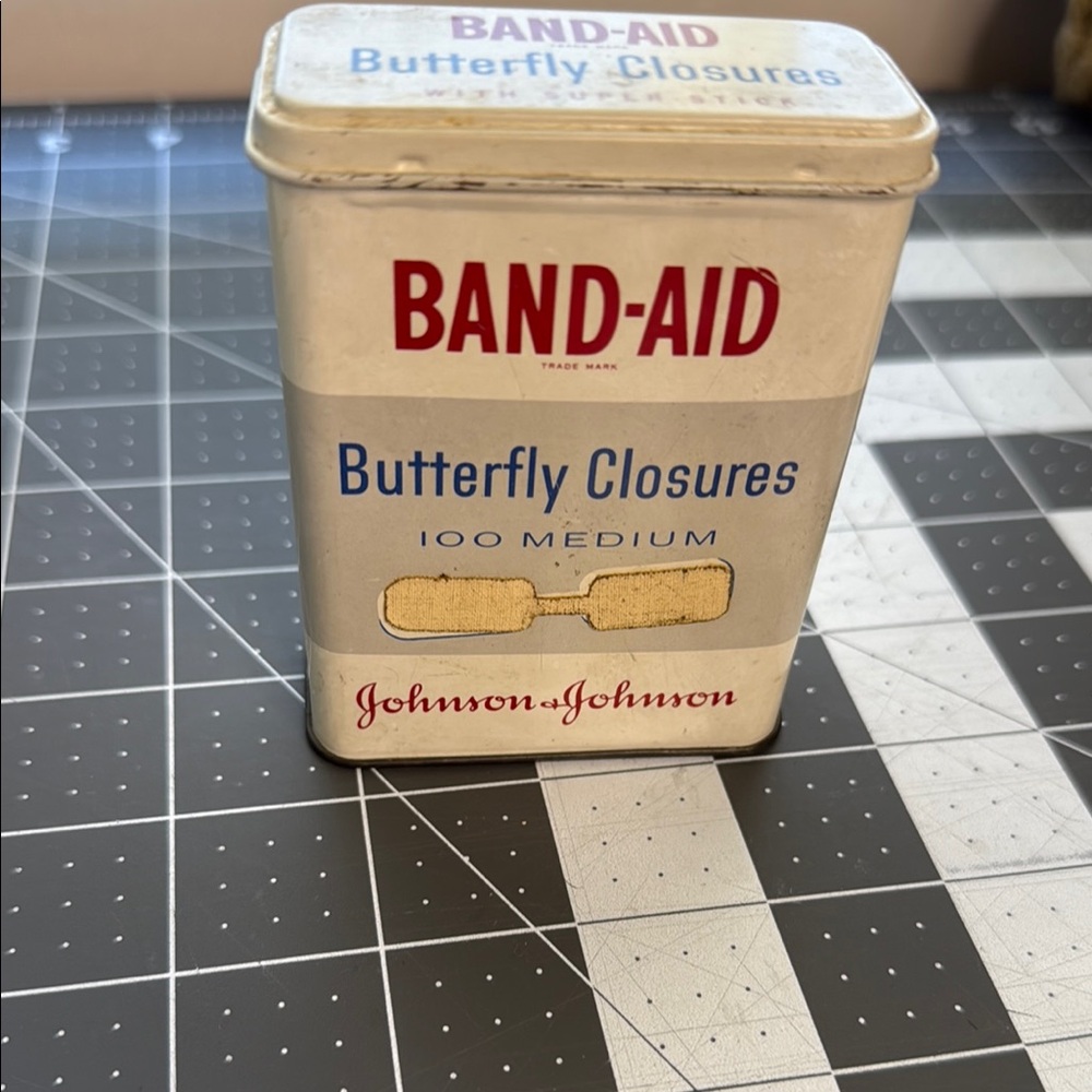 1960’s Johnson & Johnson Band-Aid Butterfly Closures Tin
